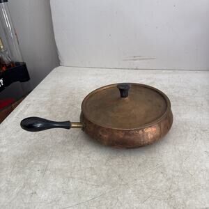 Vintage B&M Douro Copper Pan Made In Portugal 9" Diameter